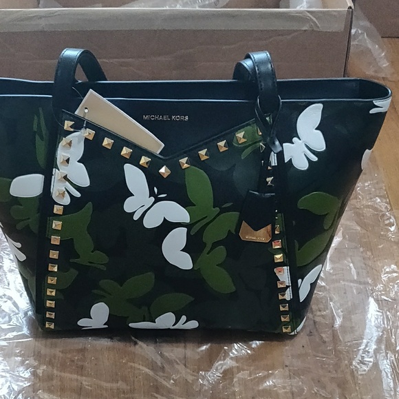 michael kors whitney camo butterfly